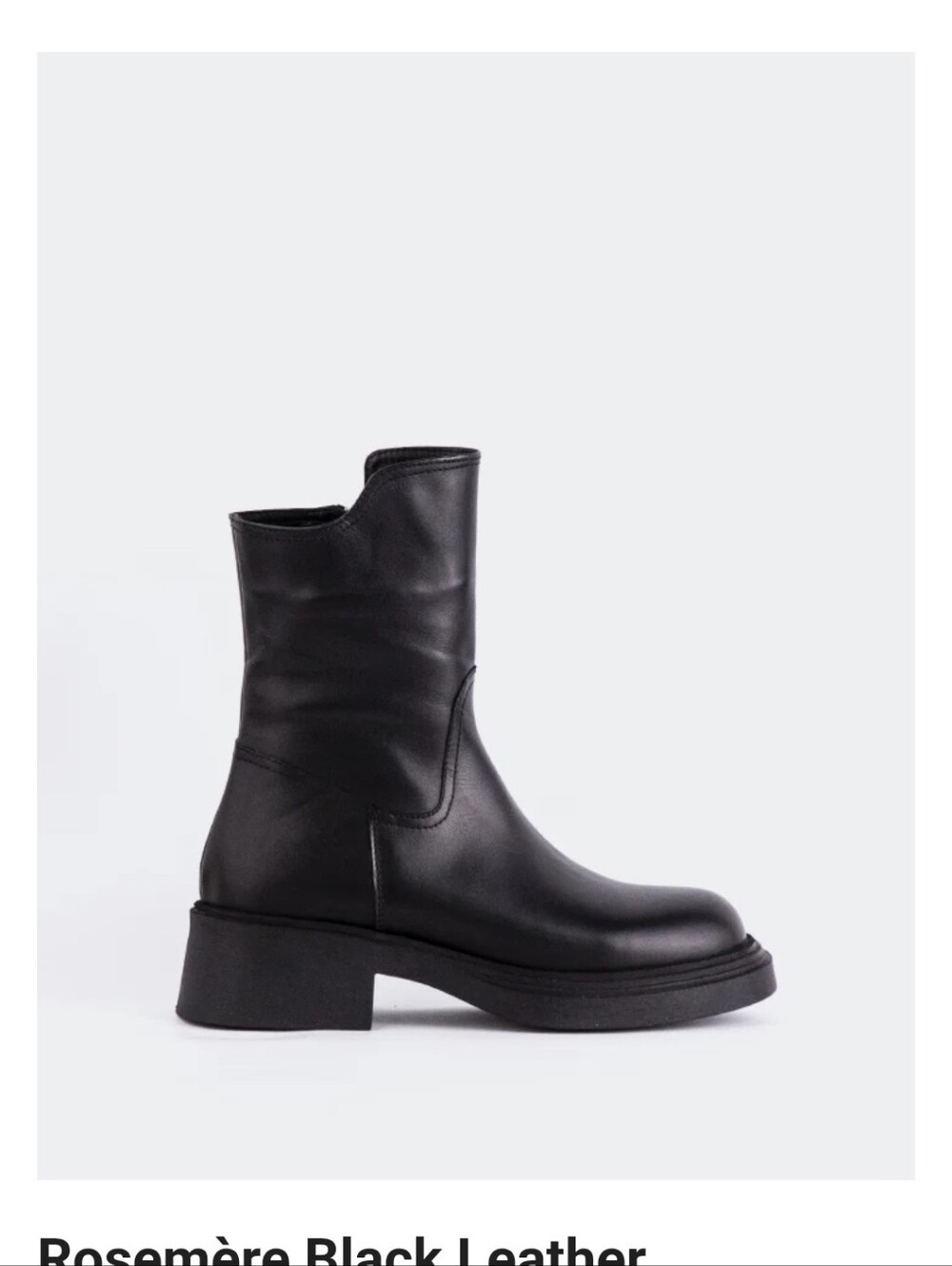 L'Intervalle Rosmere Black Leather Boots